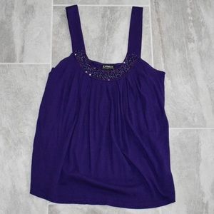Purple Express flowy tank top
